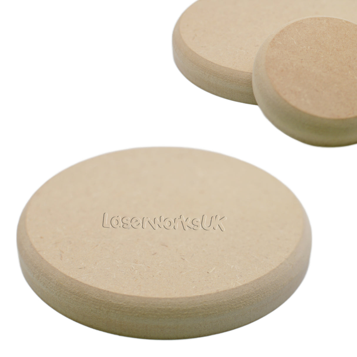 Wooden MDF Circle Round Top Edge 10cm - 40cm Disk Blanks - Laserworksuk