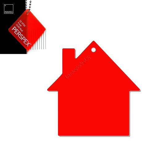 Acrylic New Home Keyring - Acrylic House Blank - Laserworksuk