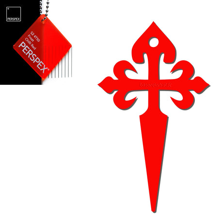 Camino de Santiago - St James Cross Keyring - Laserworksuk