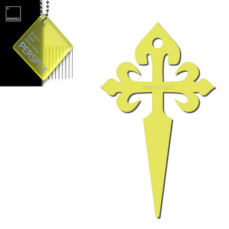 Camino de Santiago - St James Cross Keyring - Laserworksuk