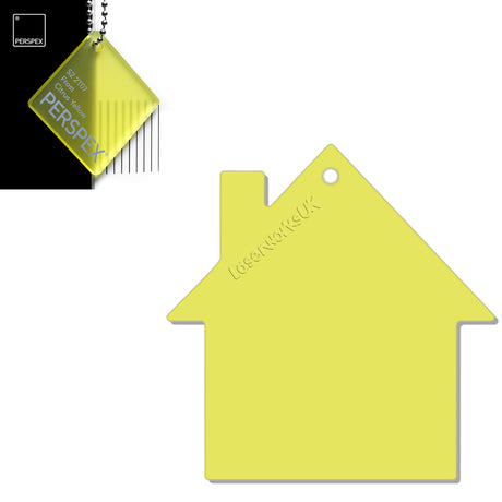 Acrylic New Home Keyring - Acrylic House Blank - Laserworksuk
