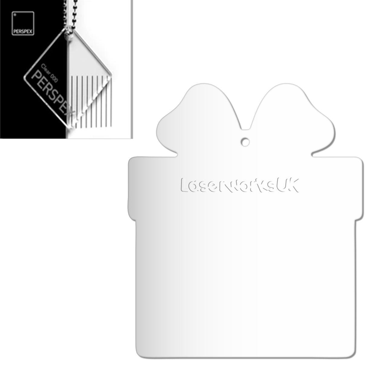 Acrylic Christmas Present Gift Box Blanks - Laserworksuk
