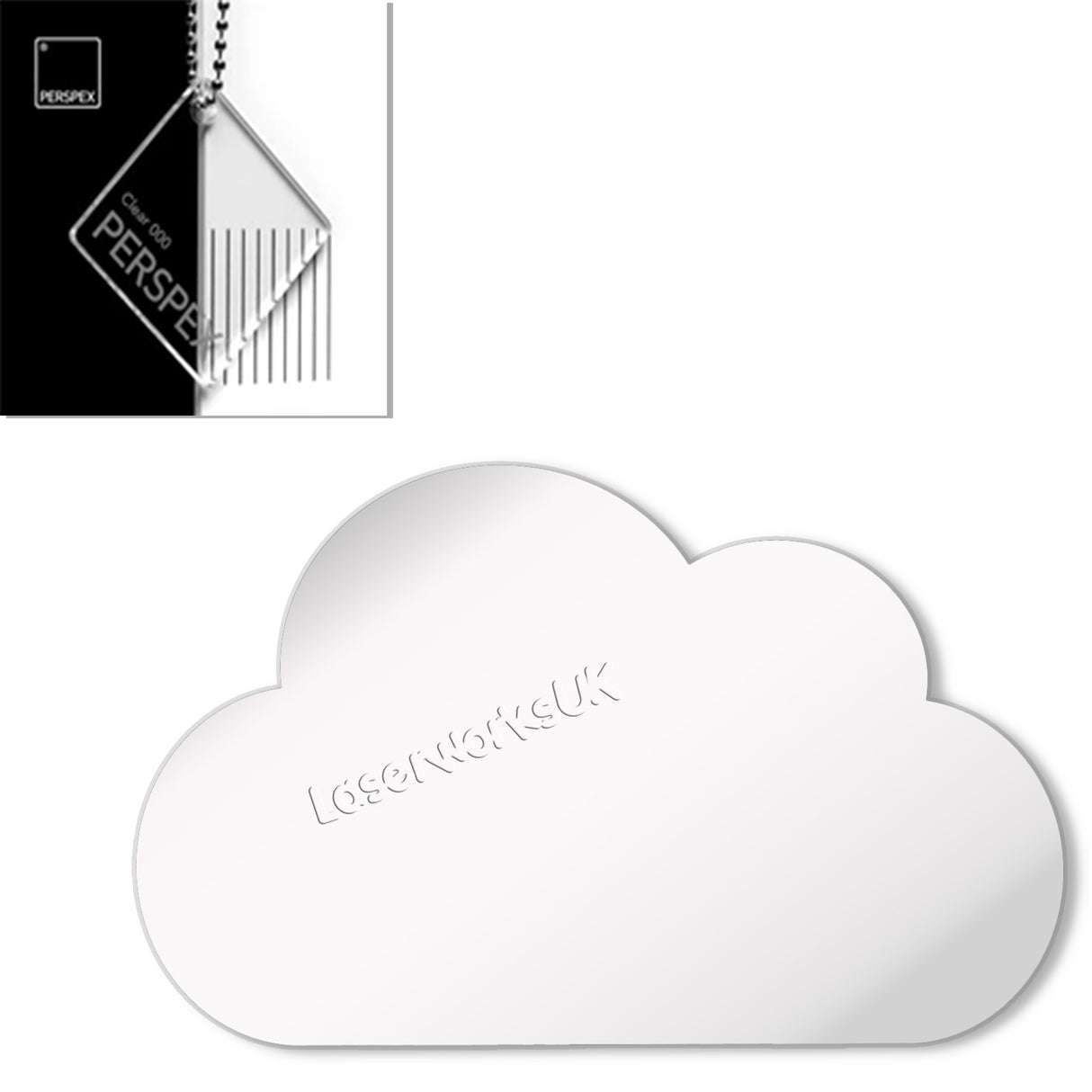 Cast Acrylic Cloud Shapes - Nursery Blanks (10cm Pack of 5) - Laserworksuk