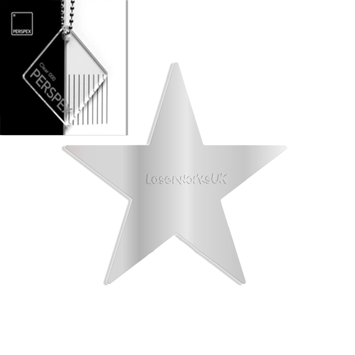 Star Shaped Acrylic Blanks - 25cm - Laserworksuk