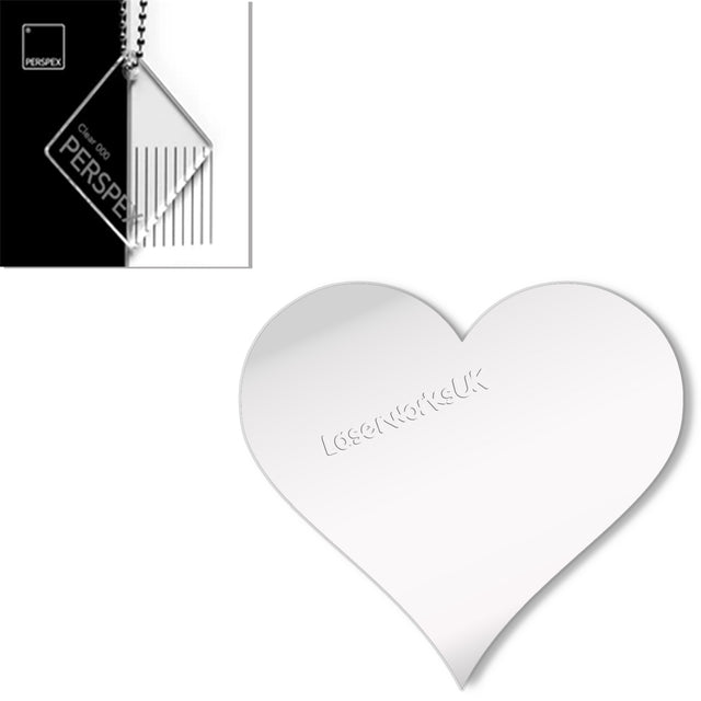Acrylic Heart Blanks (8cm Pack of 7) - Laserworksuk