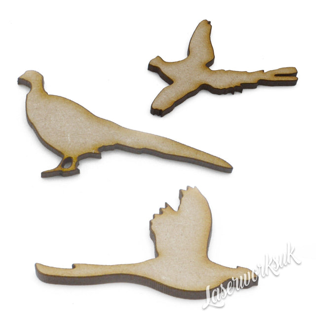 Pheasant MDF Craft Shapes | Wooden Game Bird Embellishment - contact-3967