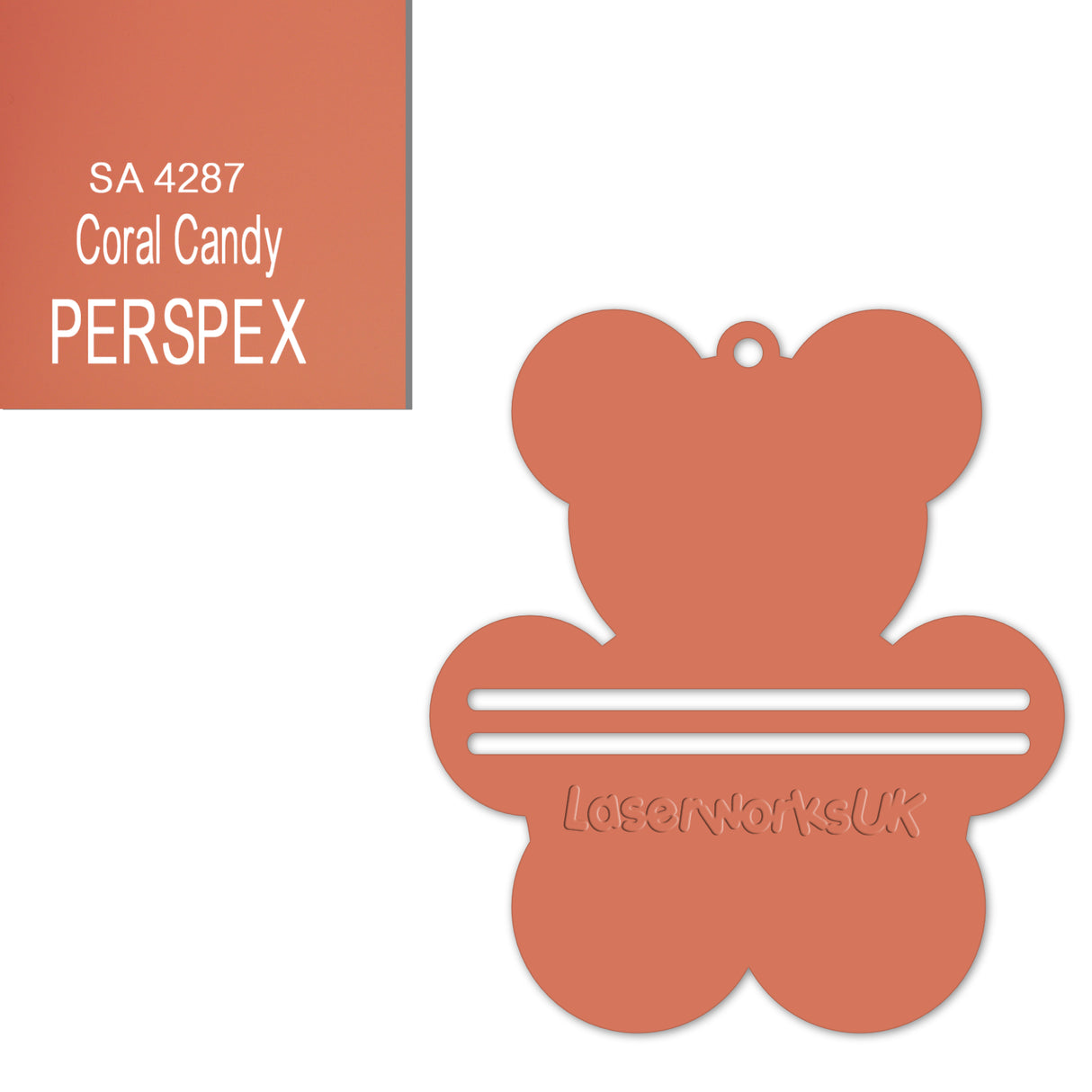 Acrylic Teddy Bear Money Holder Blanks (Pack of 3) - Laserworksuk