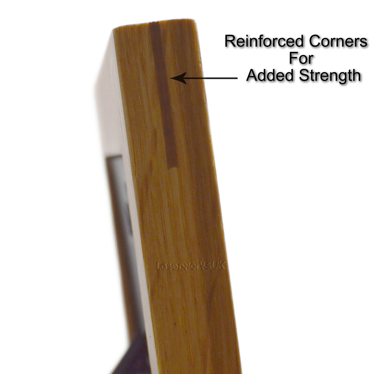 Personalised Photo Frame - Solid Oak - Laser Engraved - Laserworksuk