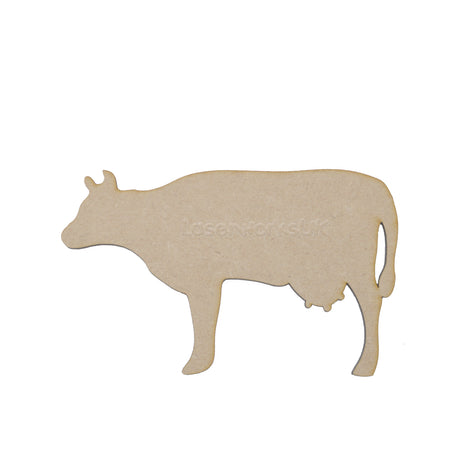 Wooden Cow MDF Craft Shapes - LaserworksUK