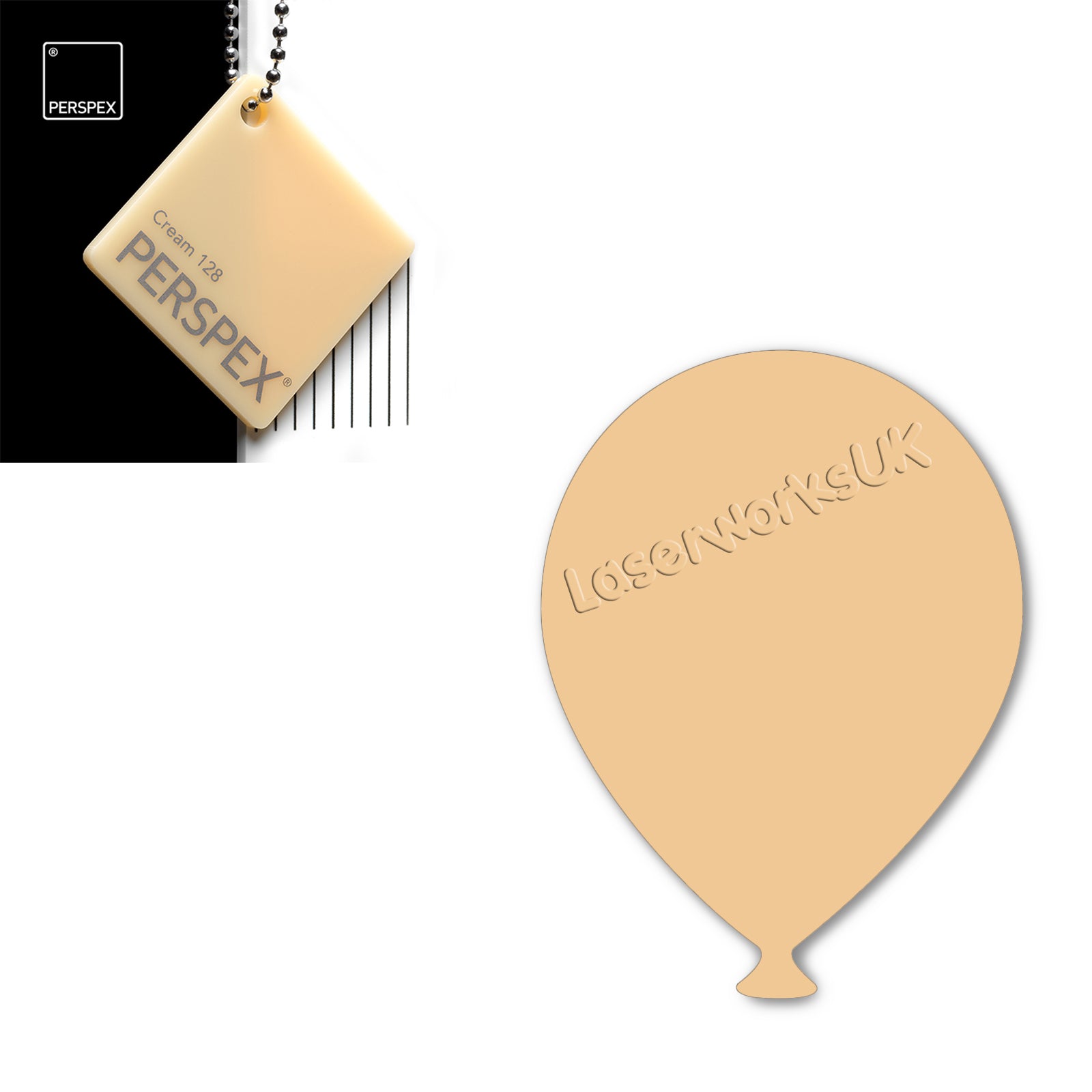 Acrylic Balloons - Party Balloon Blanks (12cm Pack of 5) - Laserworksuk