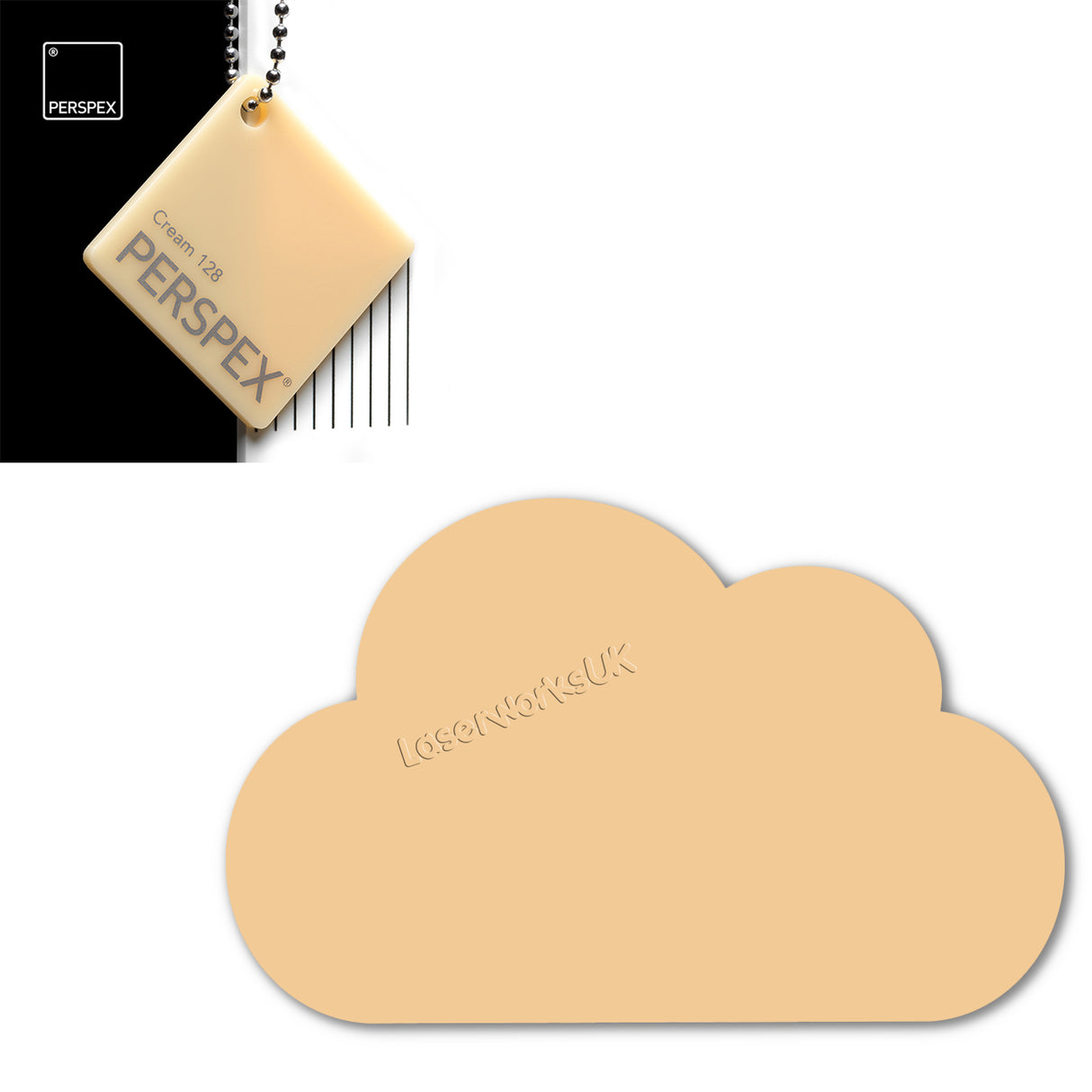 Cast Acrylic Cloud Shapes - Nursery Blanks (10cm Pack of 5) - Laserworksuk