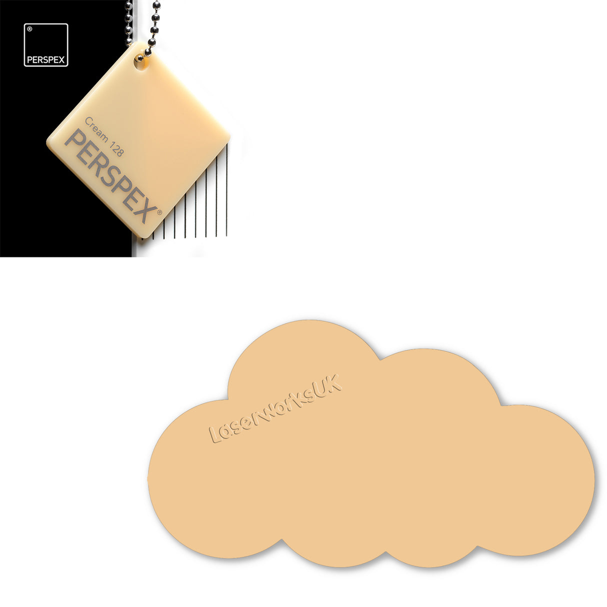 Acrylic Clouds - Nursery Blanks (20cm Pack of 2) - Laserworksuk