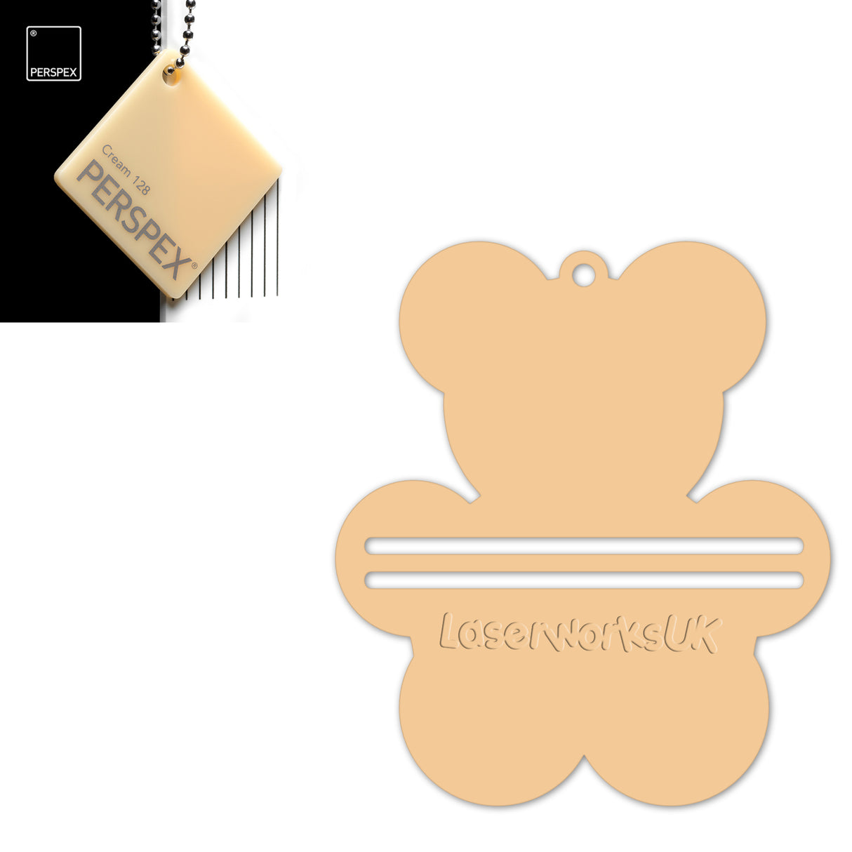 Acrylic Teddy Bear Money Holder Blanks (Pack of 3) - Laserworksuk