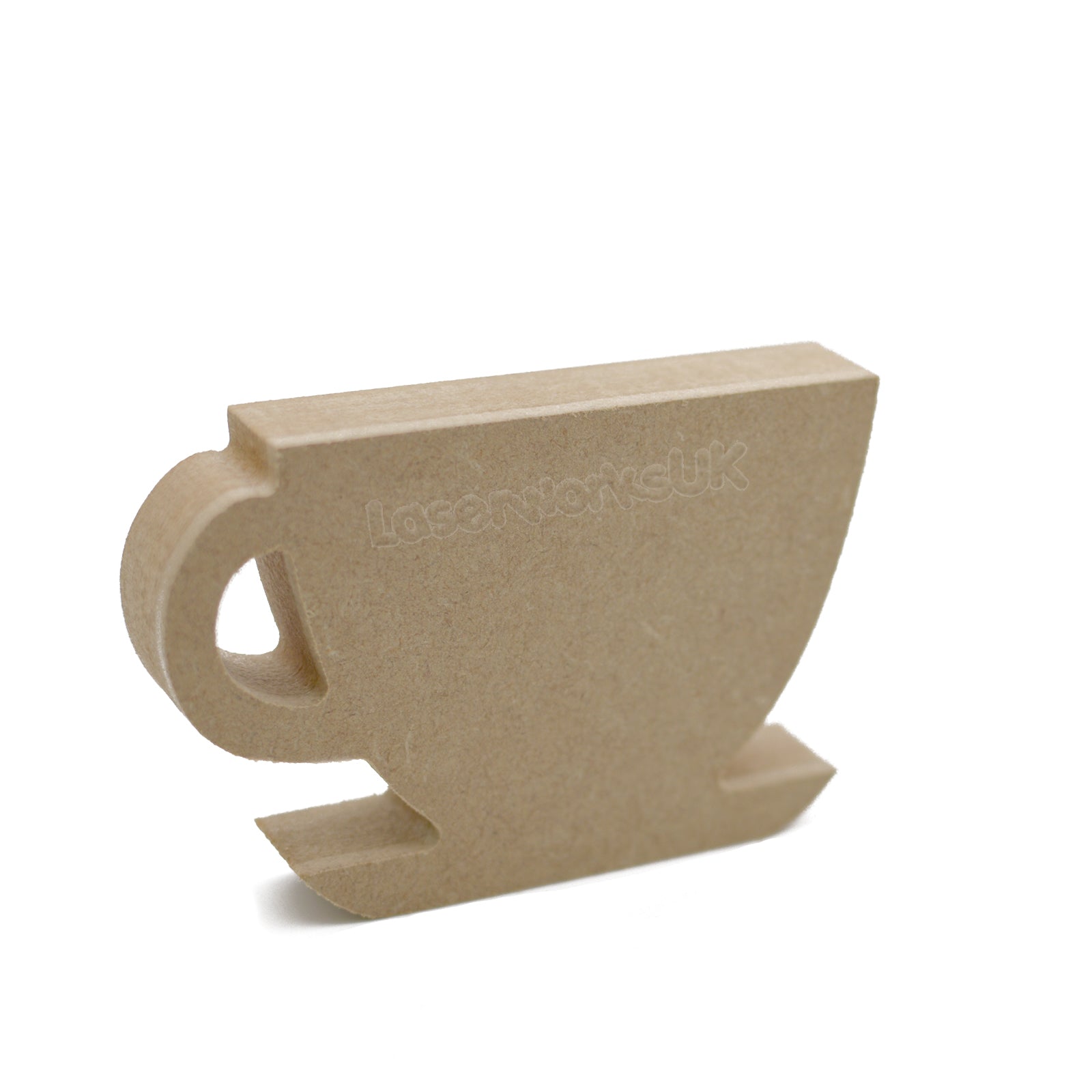 Freestanding Teapot Cup & Mugs - 18mm Thick Wooden Shapes - Laserworksuk