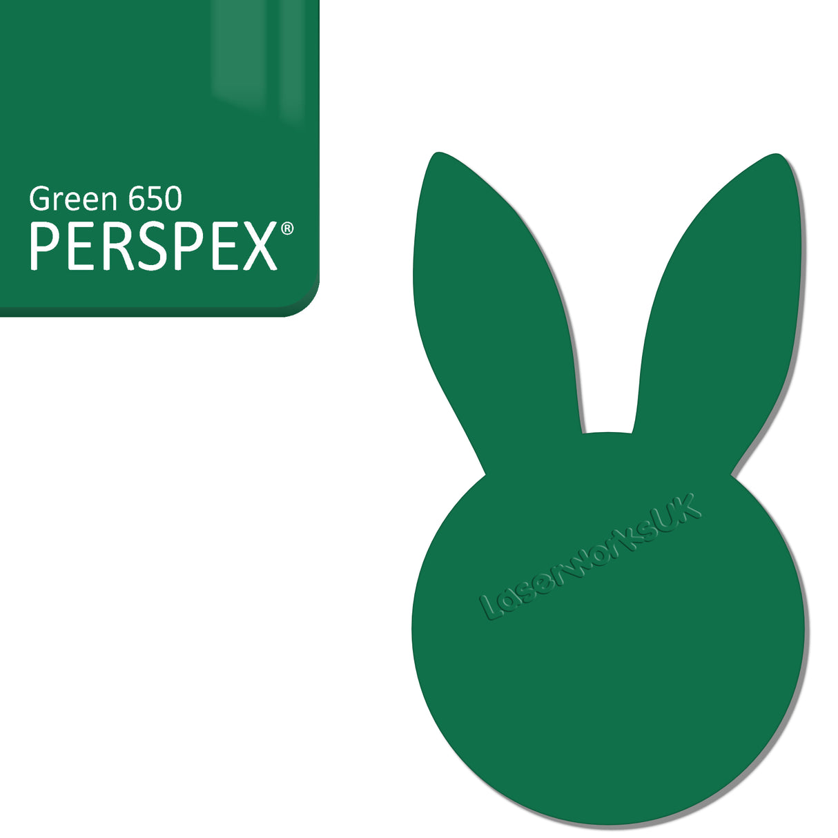 Acrylic Easter Bunny - Rabbit Head Blanks (8cm Pack of 6) - Laserworksuk