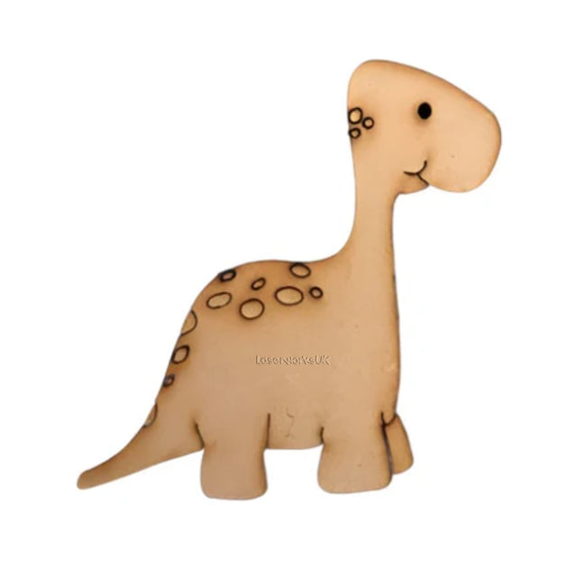Cute Cartoon Dinosaur MDF Craft Shapes - LaserworksUK