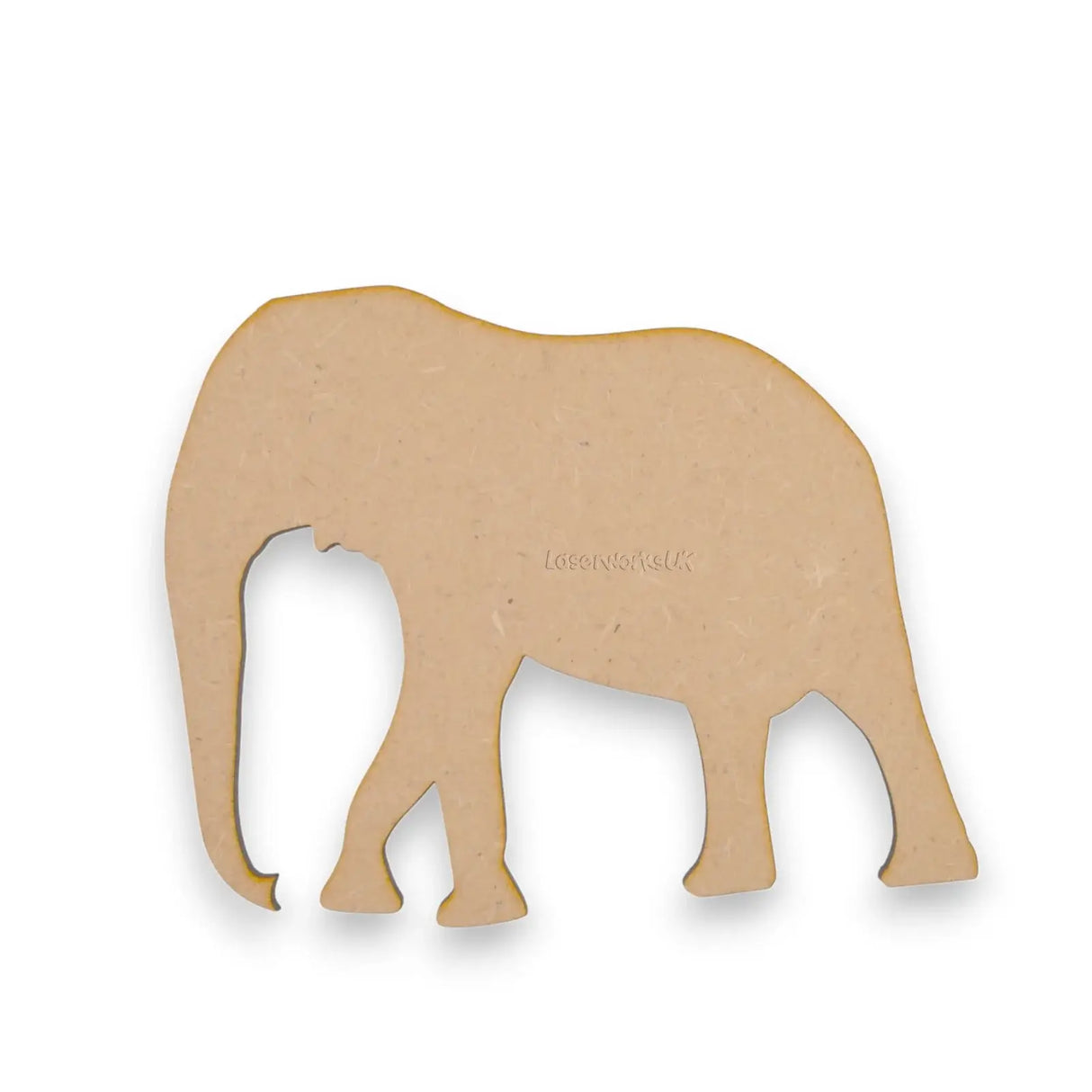 Wooden Elephant - MDF Safari Craft Shapes - LaserworksUK