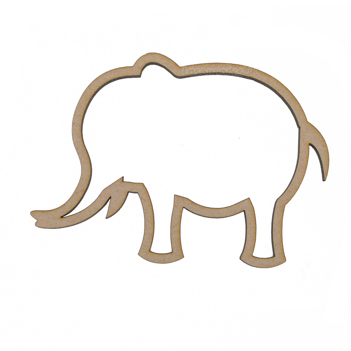 Elephant Outline - Wooden Craft Shapes - LaserworksUK