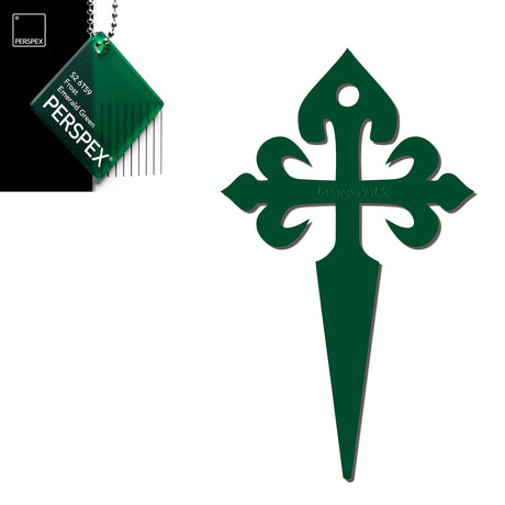 Camino de Santiago - St James Cross Keyring - Laserworksuk