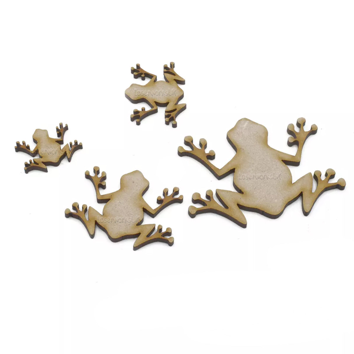 Wooden Frog Reptile Craft Shapes - LaserworksUK
