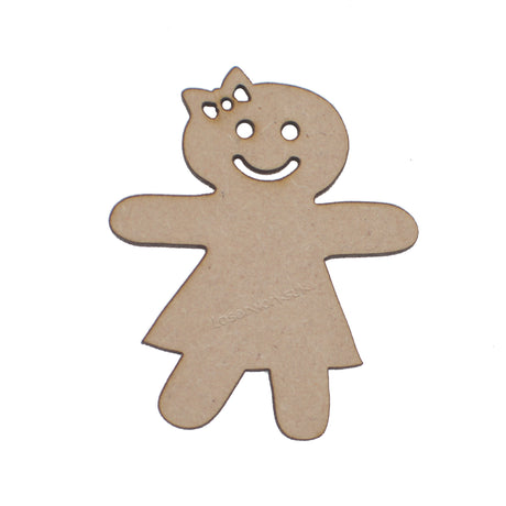 Wooden Gingerbread Man - Craft Shapes - LaserworksUK