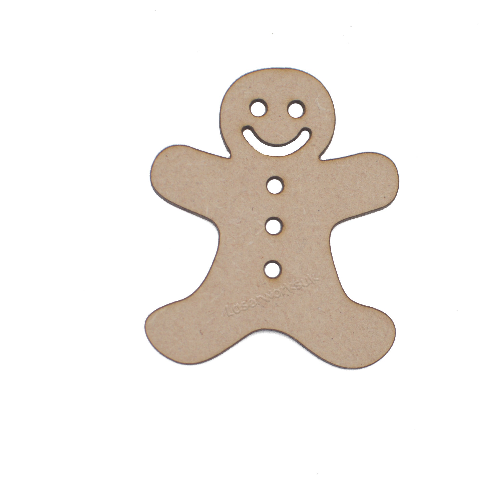 Wooden Gingerbread Man - Craft Shapes - LaserworksUK