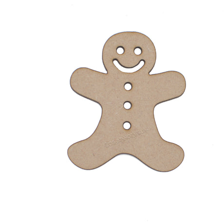 Wooden Gingerbread Man - Craft Shapes - LaserworksUK