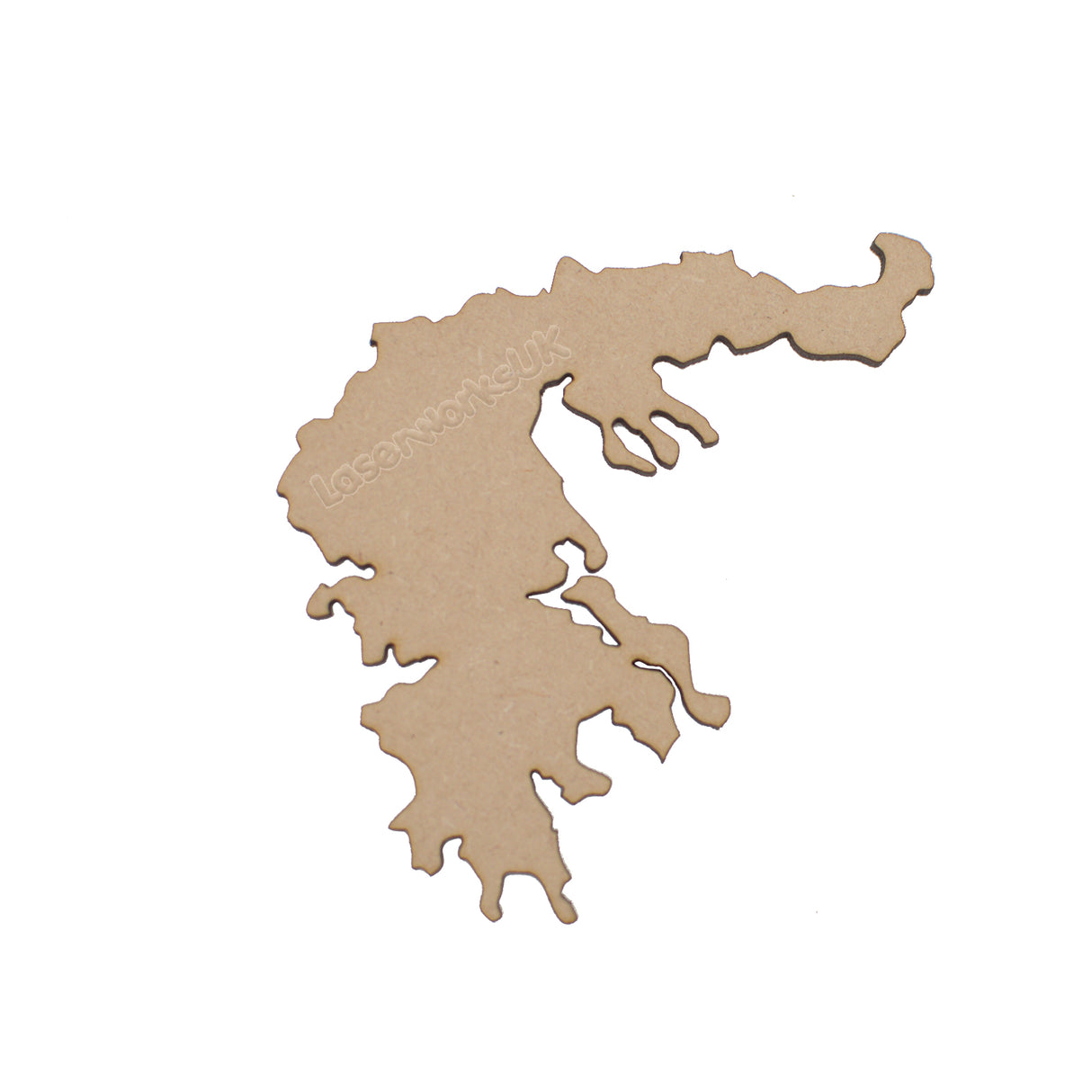 Wooden Greece Maps - Greek Map Outline Shapes - LaserworksUK