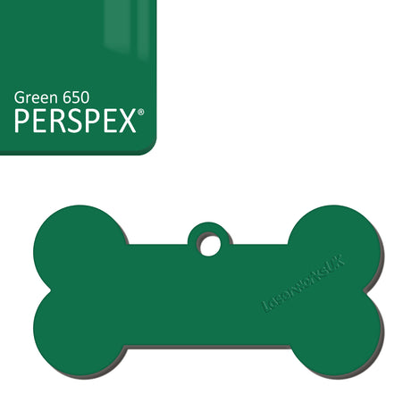 Acrylic Dog Bone Keyring - Multi Colours Blank Tags - Laserworksuk