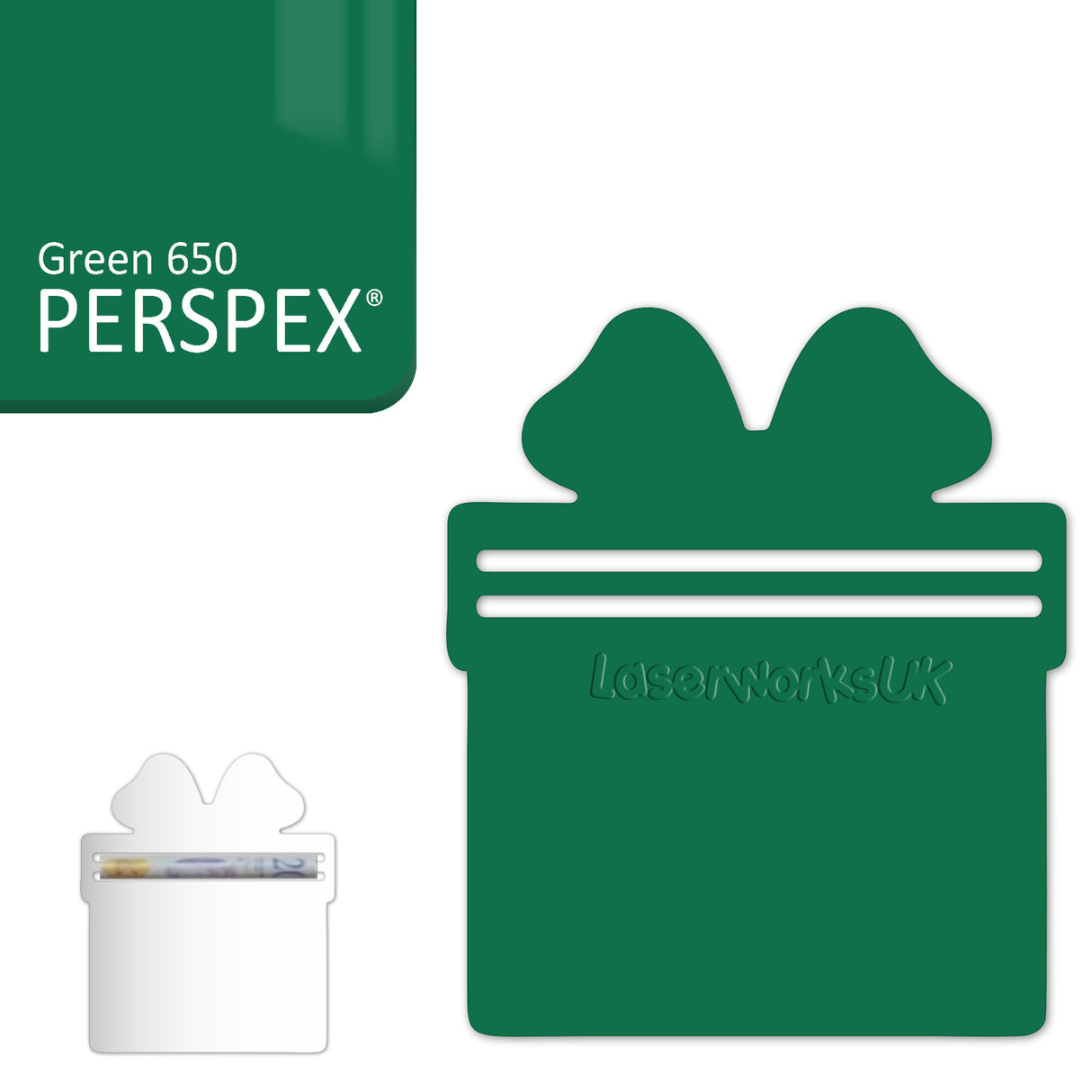 Acrylic Present Money Holder (Pack of 5) - Laserworksuk