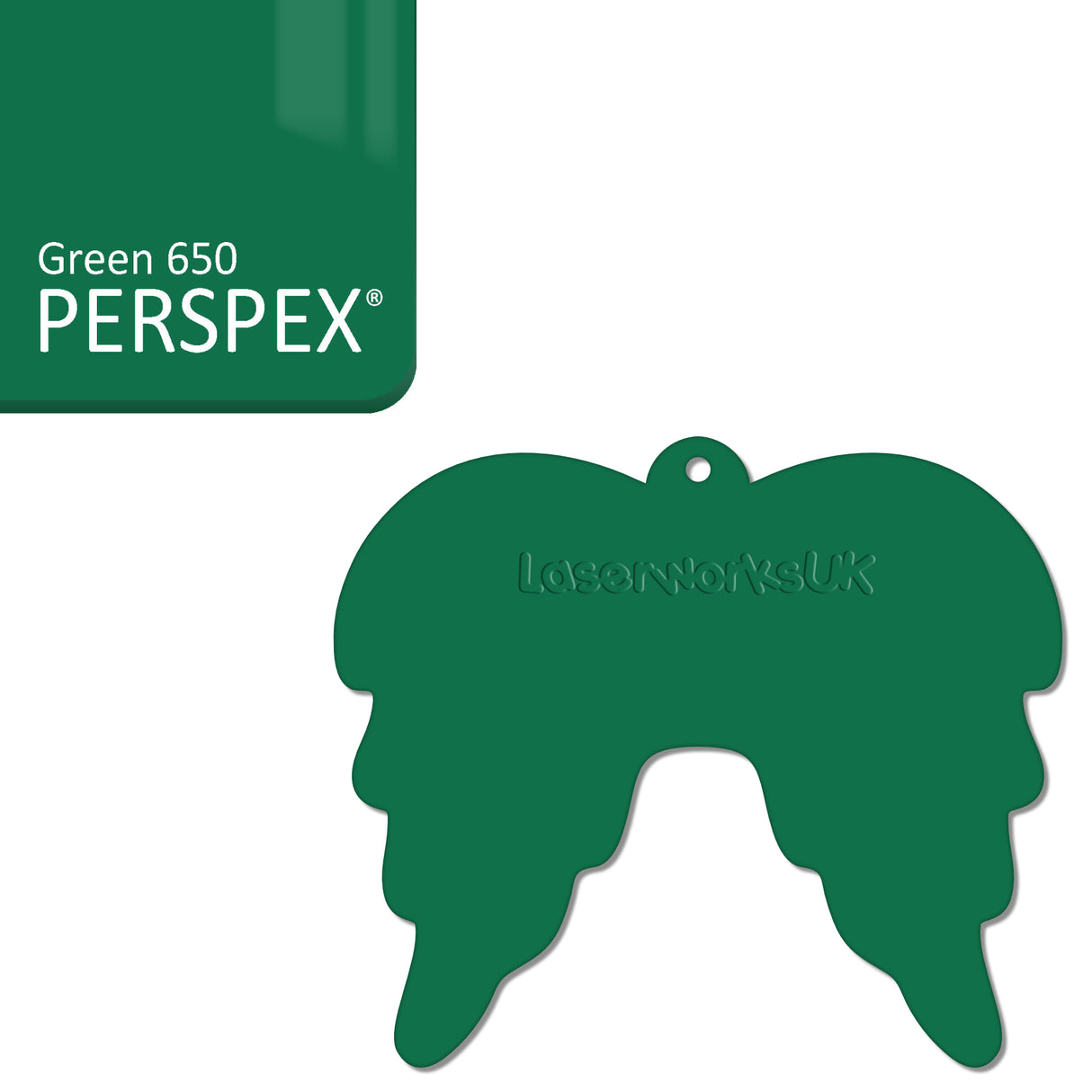 Acrylic Christmas Angel Wings Blanks (10cm Pack of 5) - Laserworksuk