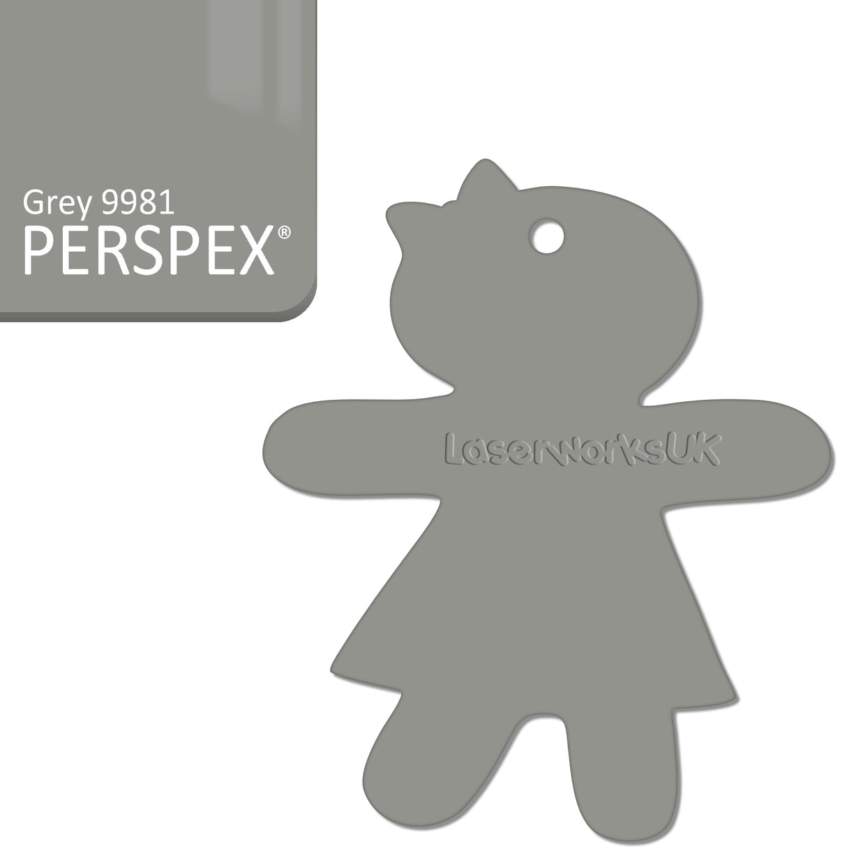 Acrylic Christmas Gingerbread Girl Decorations (Pack of 12) - Laserworksuk