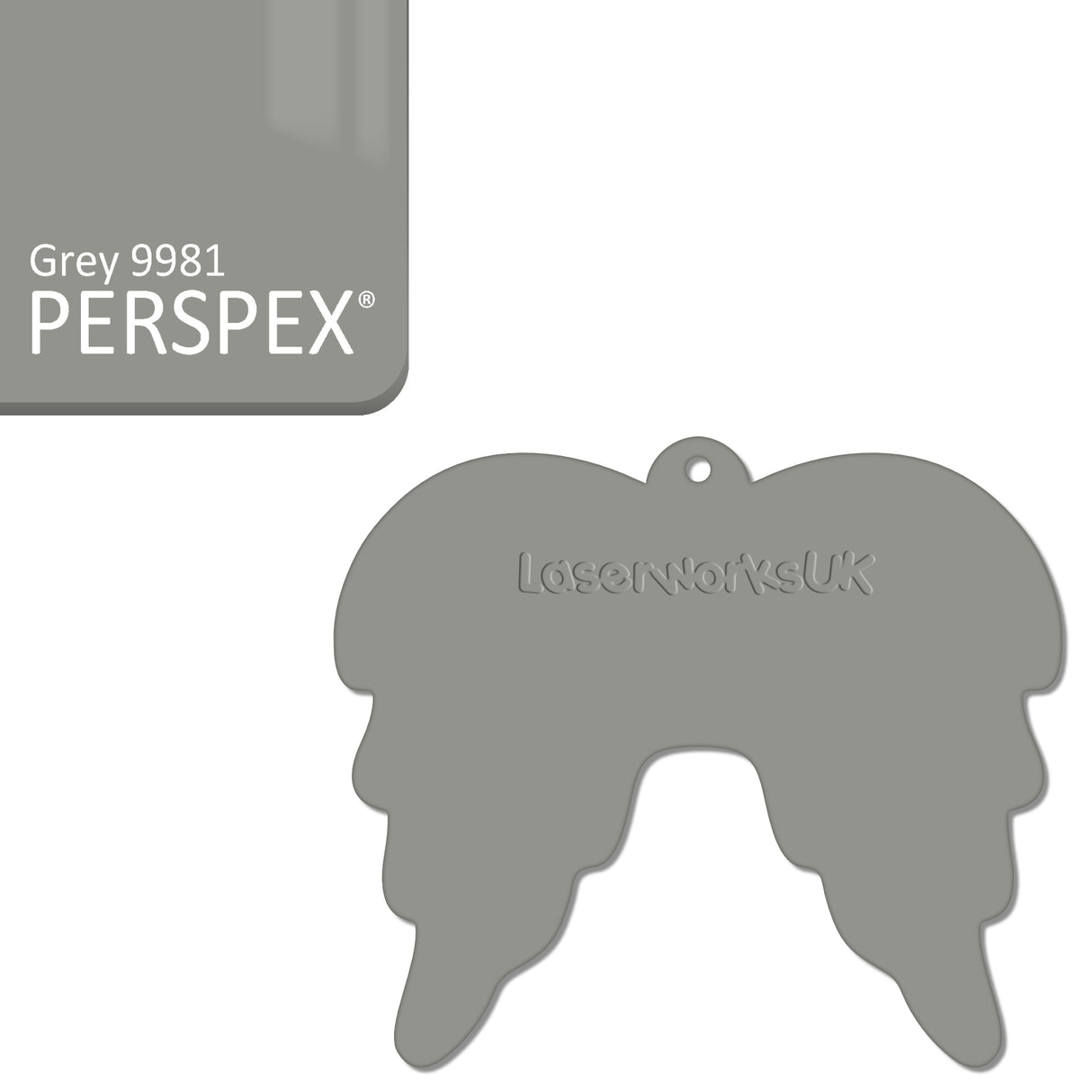 Acrylic Christmas Angel Wings Blanks (10cm Pack of 5) - Laserworksuk