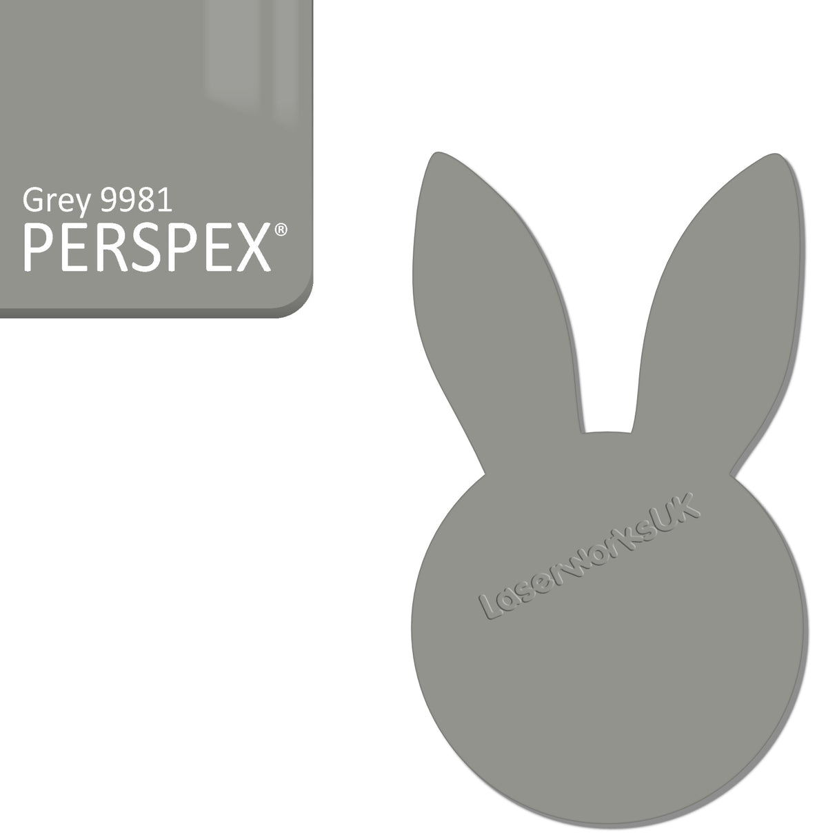 Acrylic Easter Bunny - Rabbit Head Blanks (8cm Pack of 6) - Laserworksuk