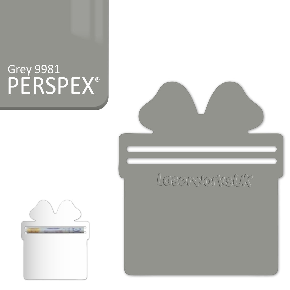 Acrylic Present Money Holder (Pack of 5) - Laserworksuk