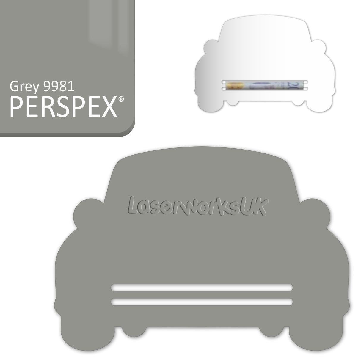 Acrylic Wedding Car Gift Money Holder Blanks - Laserworksuk
