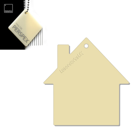 Acrylic New Home Keyring - Acrylic House Blank - Laserworksuk