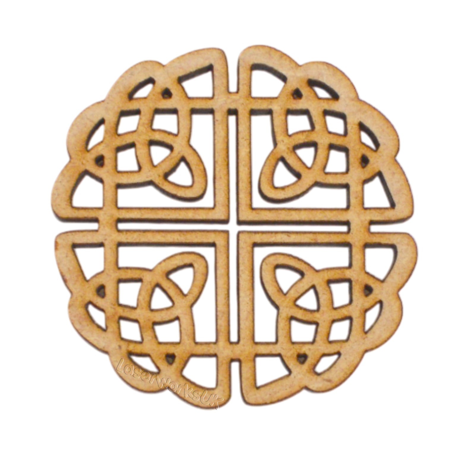 Wooden Celtic Knot Shapes - Trinity Knot - Triquetra - LaserworksUK