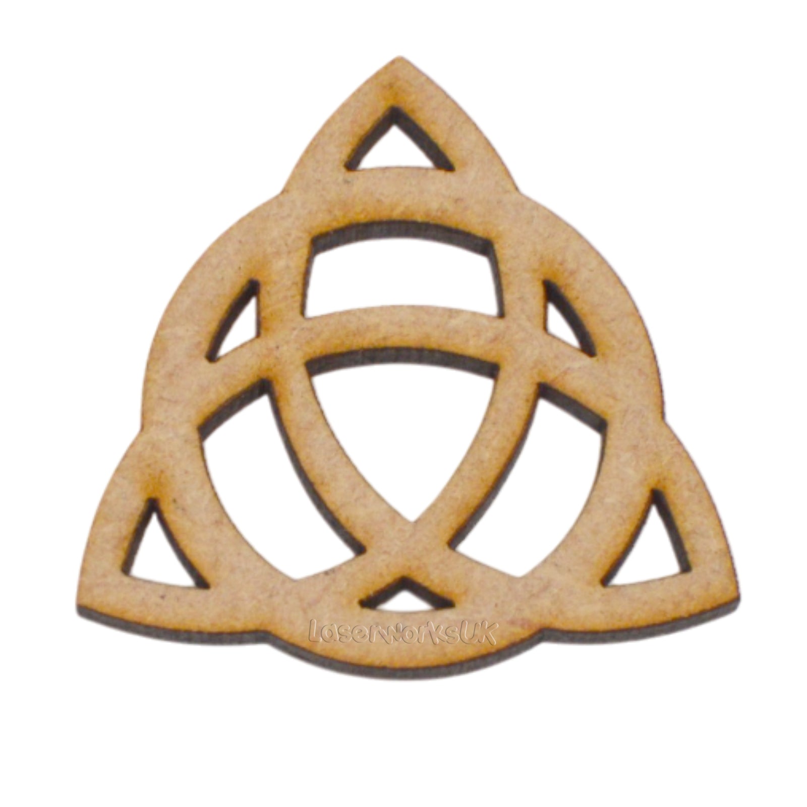 Wooden Celtic Knot Shapes - Trinity Knot - Triquetra - LaserworksUK