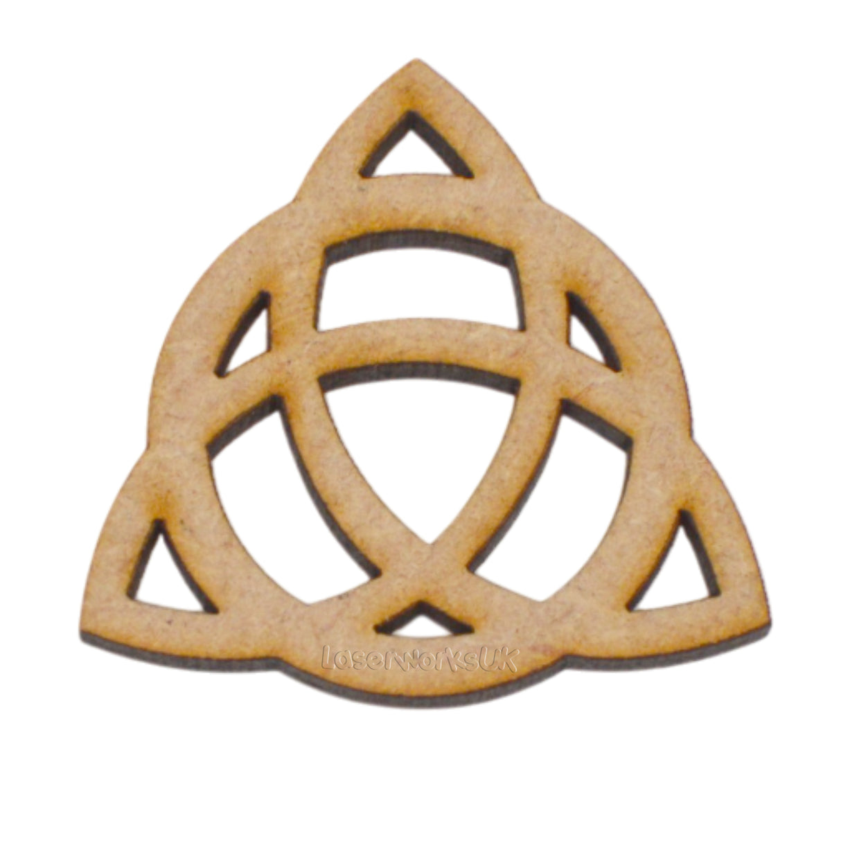 Wooden Celtic Knot Shapes - Trinity Knot - Triquetra - LaserworksUK