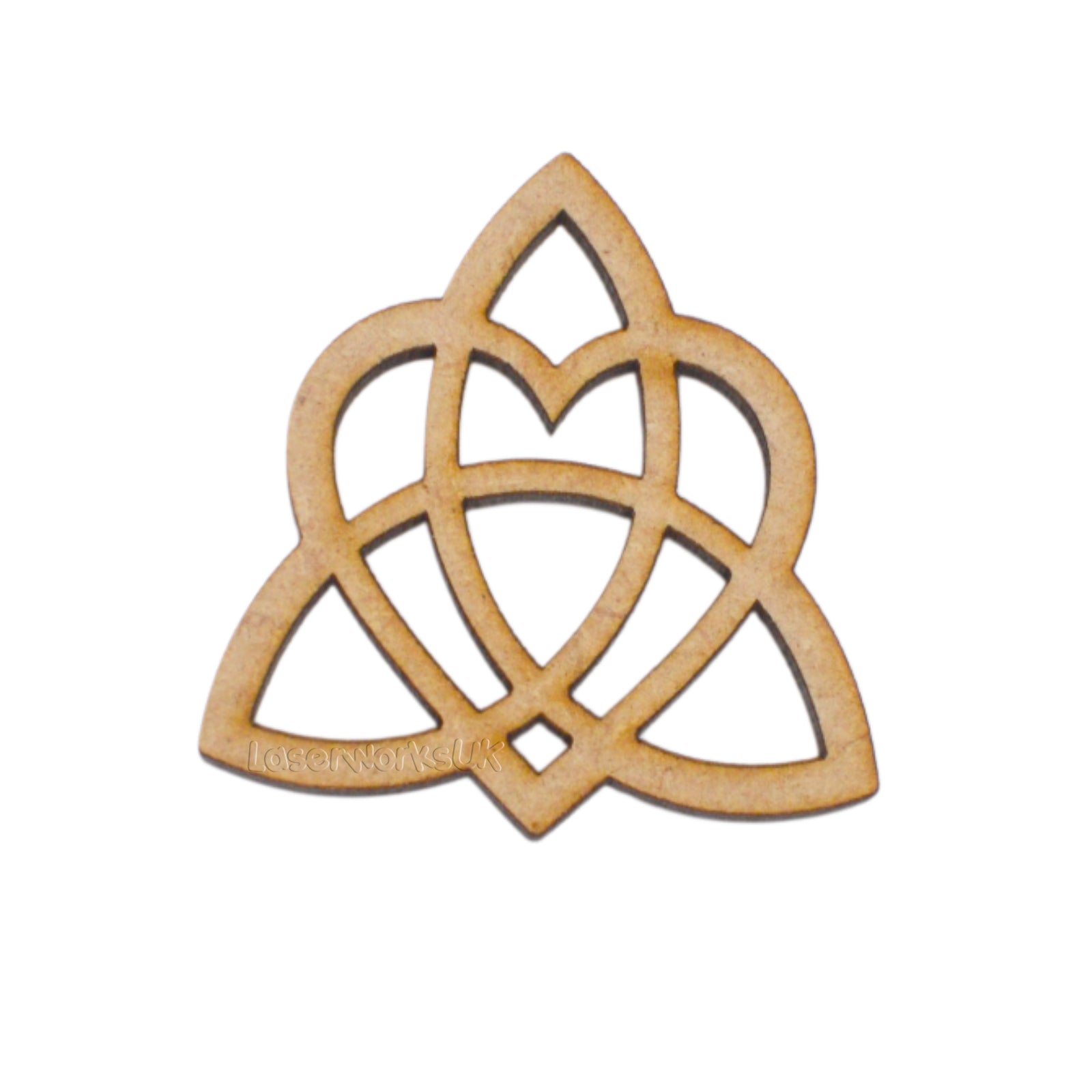 Wooden Celtic Knot Shapes - Trinity Knot - Triquetra - LaserworksUK