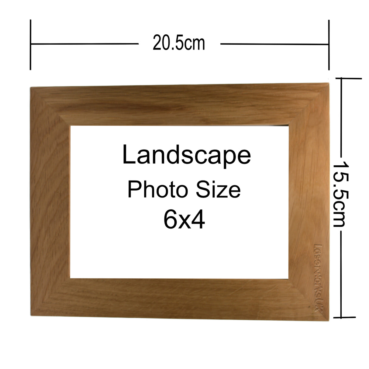 Personalised Photo Frame - Solid Oak - Laser Engraved - Laserworksuk