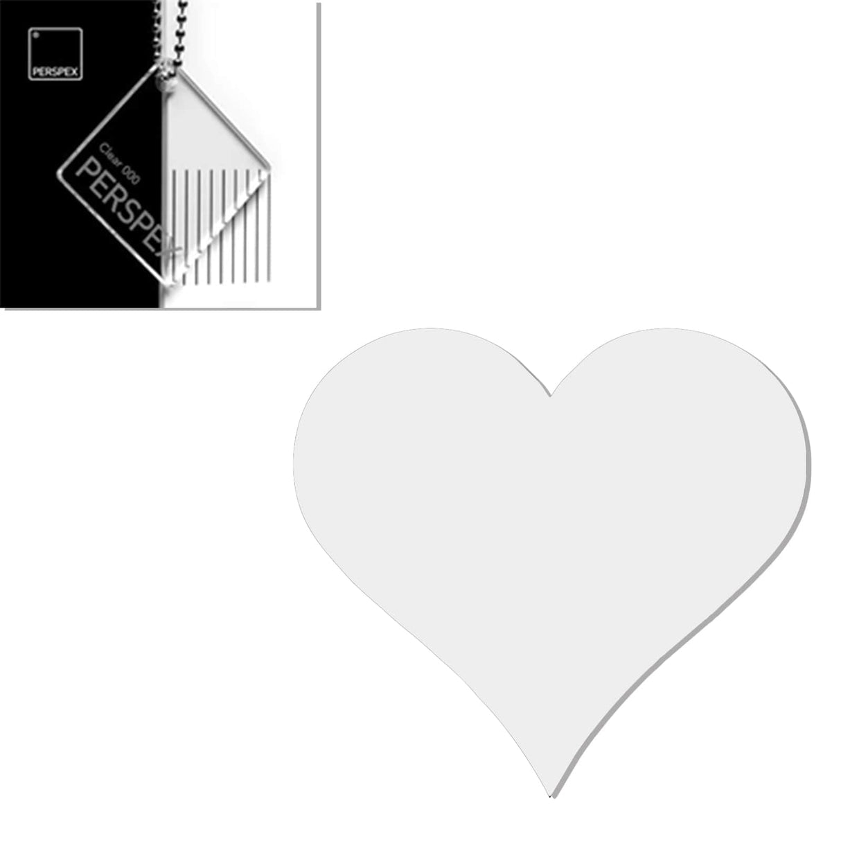 Acrylic Heart Blanks (15cm Pack of 3) - Laserworksuk