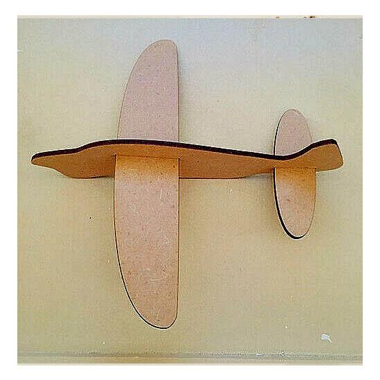 Airplane Hanging Mobile - Spitfire Shape - Wooden 3D Kit - LaserworksUK