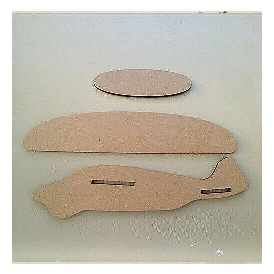 Airplane Hanging Mobile - Spitfire Shape - Wooden 3D Kit - LaserworksUK