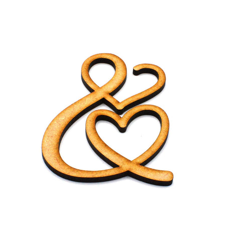 Ampersand & Sign - Laser Cut 3mm Ampersand - 5cm - 40cm High - LaserworksUK