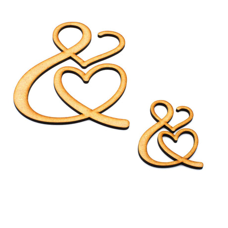 Ampersand & Sign - Laser Cut 3mm Ampersand - 5cm - 40cm High - LaserworksUK