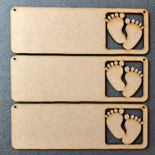 Baby Feet Sign - Baby Birth Memory Plaque - LaserworksUK