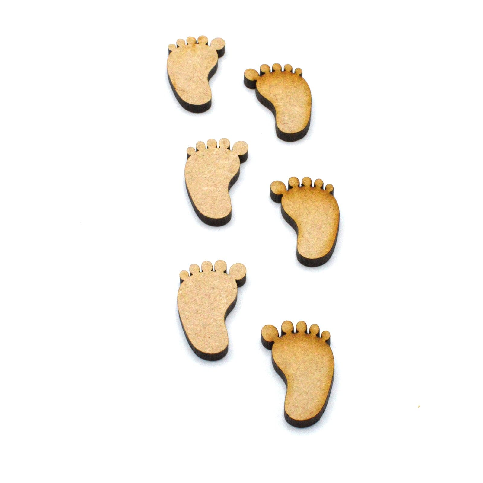 Baby Foot Print wood Craft Shapes MDF Embellishments - LaserworksUK