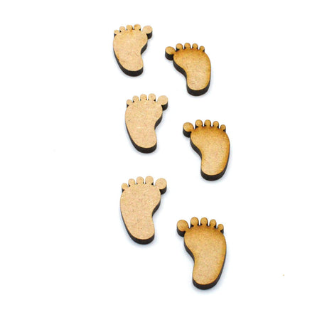Baby Foot Print wood Craft Shapes MDF Embellishments - LaserworksUK